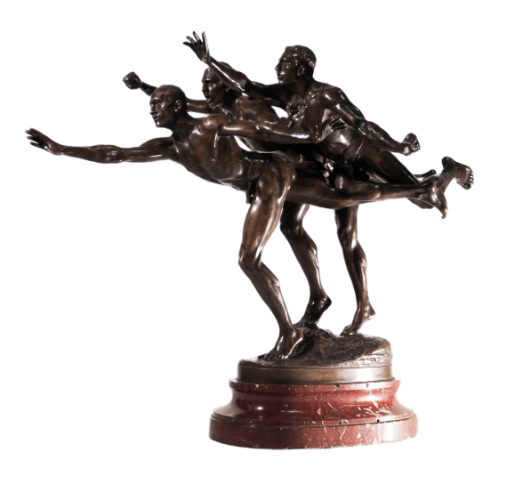 Скульптура А. Буше «К цели». Экспонат Музея спортивной славы ЦСКА