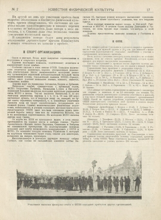 В первый же зимний сезон ОППВ заставила говорить о себе в превосходном тоне спортивную прессу.